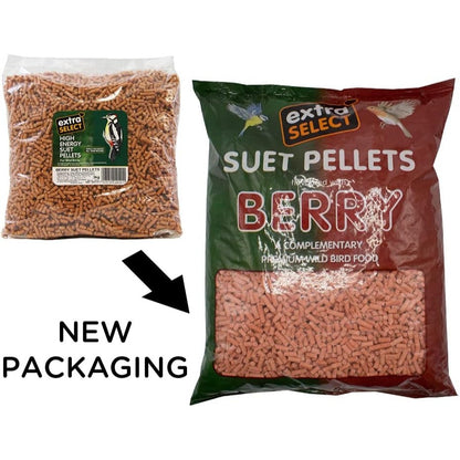 Extra Select Suet Pellets Complementary Wild Bird Food Berry Refill 3kg