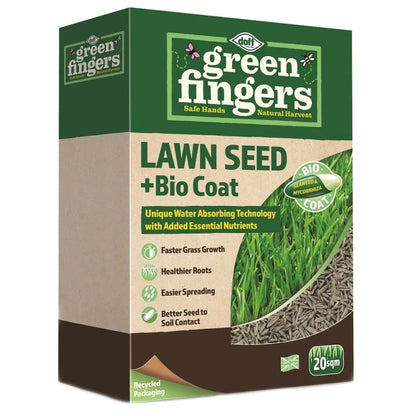 Doff Green Fingers Lawn Seed + Bio Coat