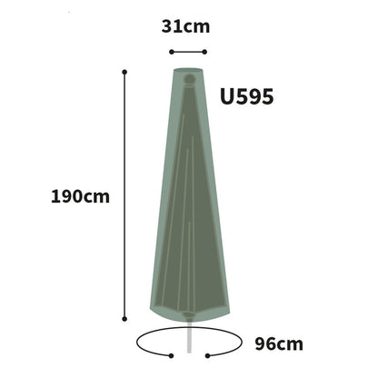 Bosmere Ultimate Zipped Parasol Cover Charcoal 190cm