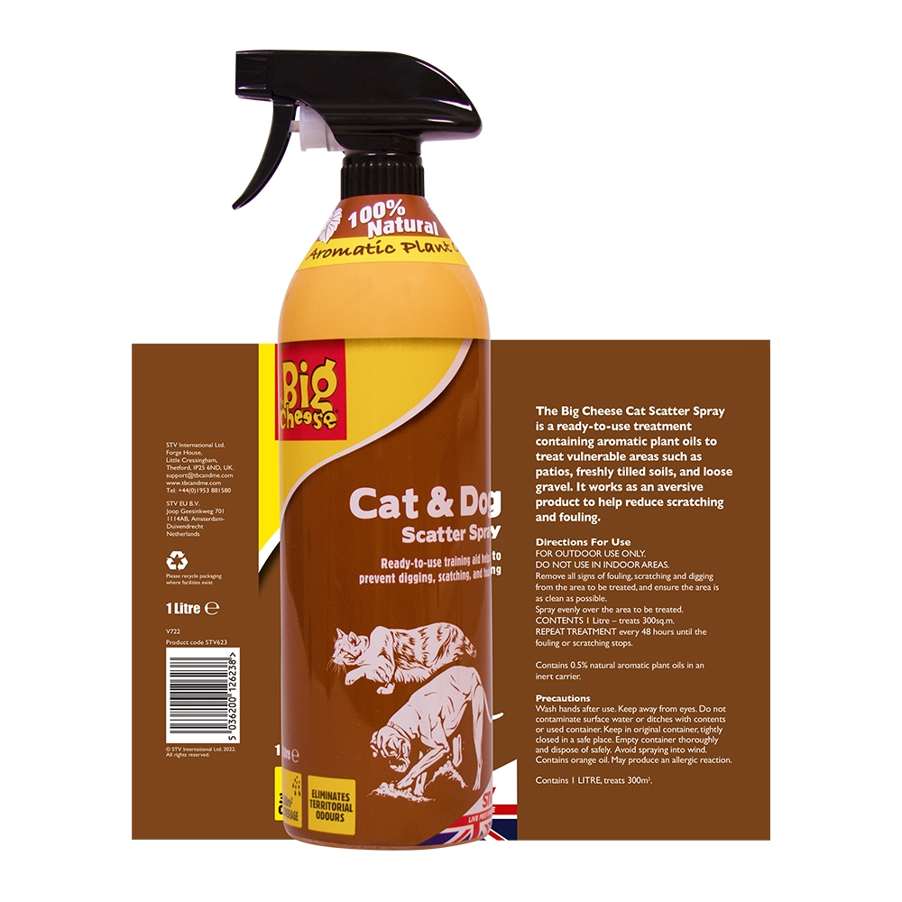 The Big Cheese Cat & Dog Scatter Spray 1L RTU