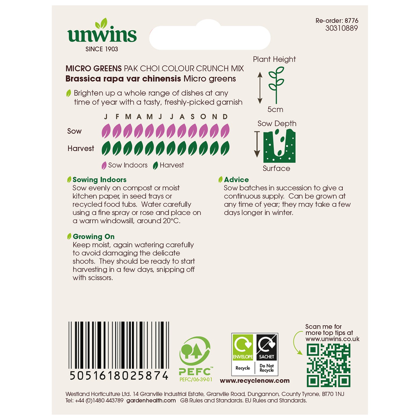 MicroGreens Pak Choi Colour Crunch Mix