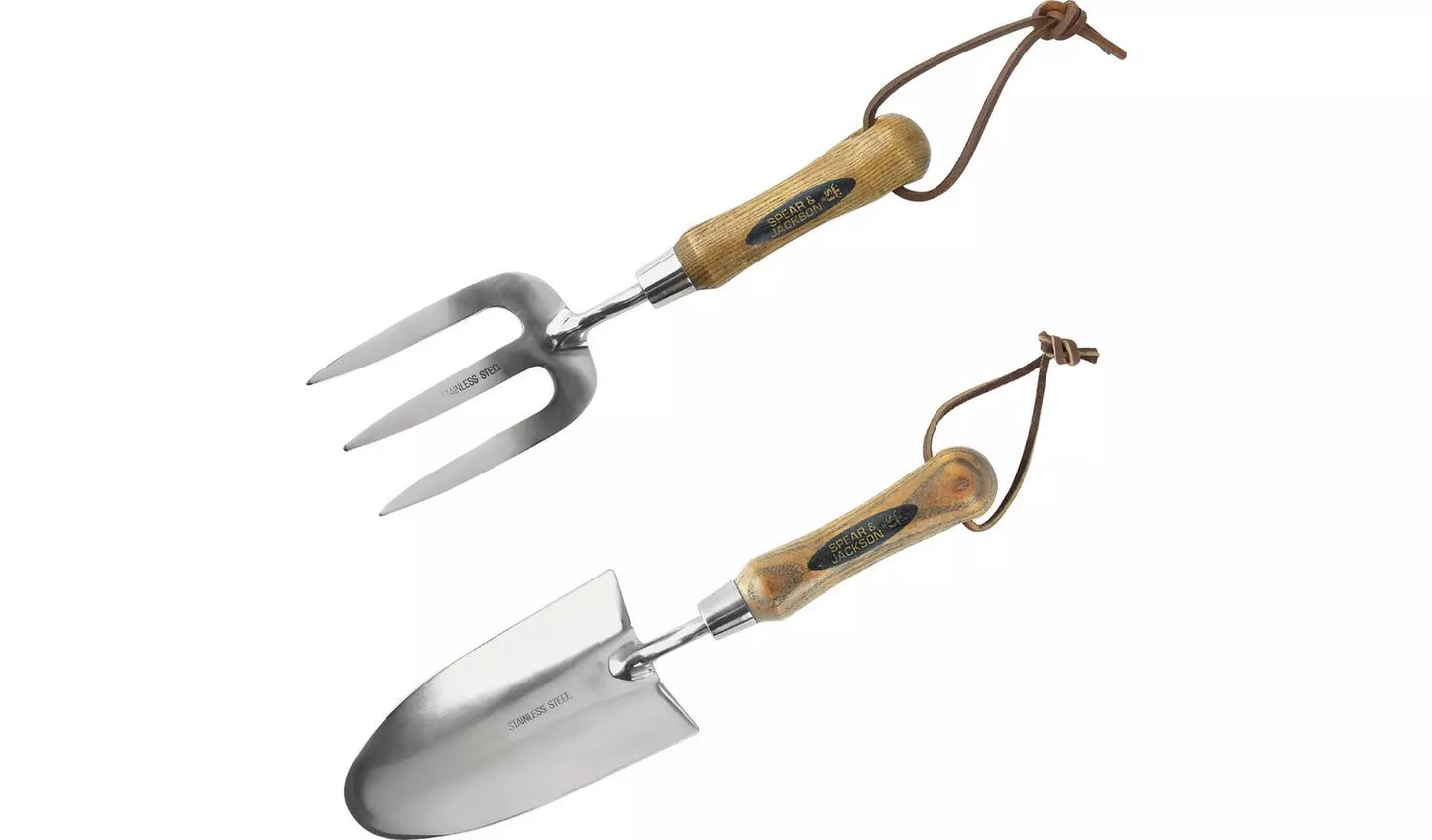 Spear & Jackson Stainless Trowel and Weed Fork Set