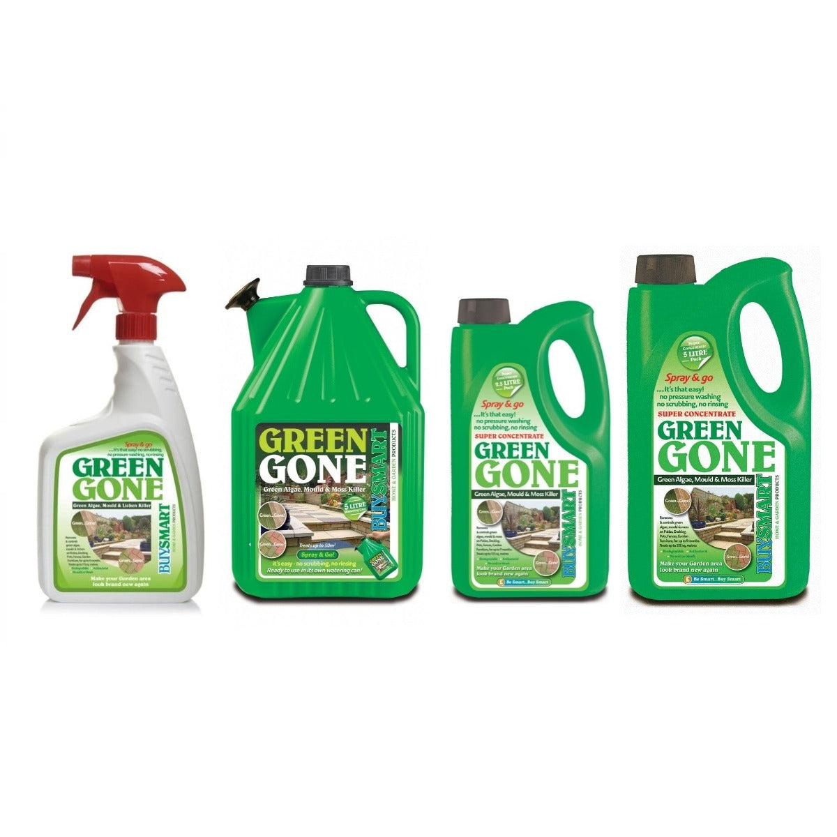Green Gone RTU 750ml Trigger Spray & 5ltr Watering Can + Concentrate 2.5 & 5L