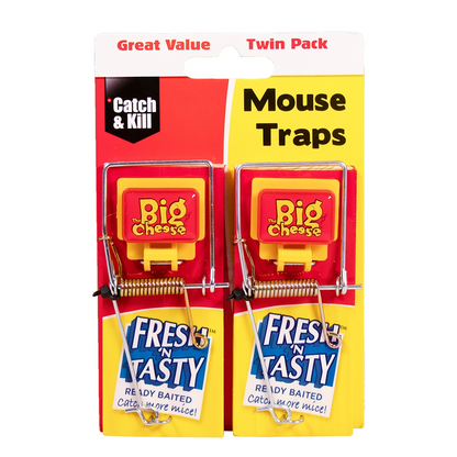 The Big Cheese Fresh Baited Mouse Trap - Twinpack