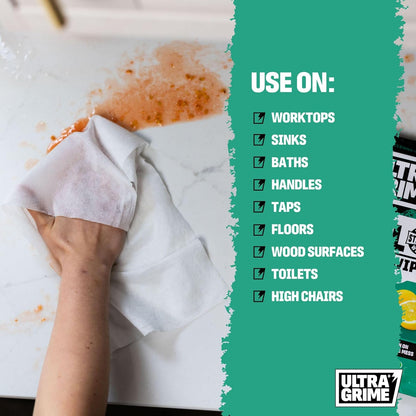 UltraGrime Disposable Wipes XXL+ For All Messes