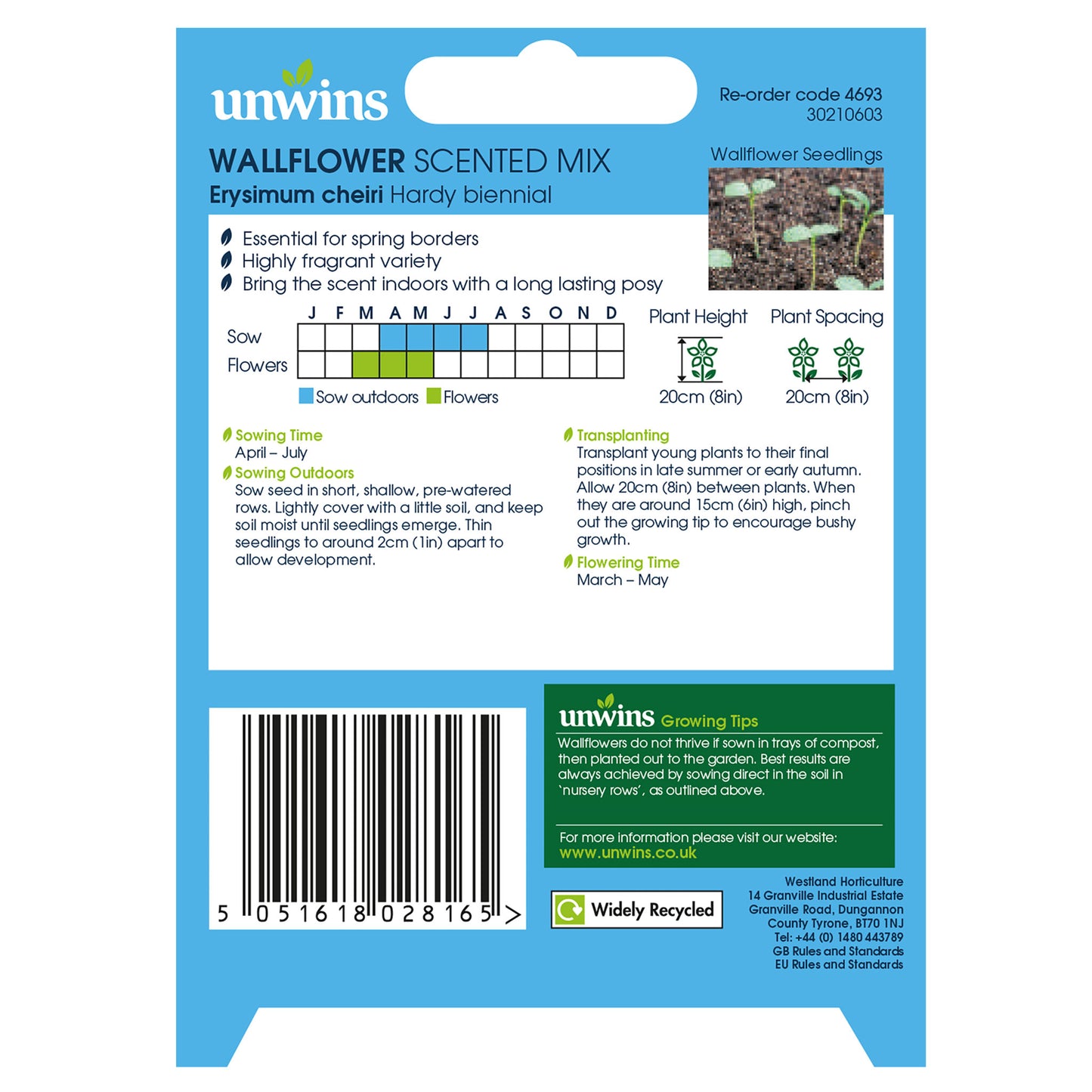 Unwins Spring Flowering Seed Bundle