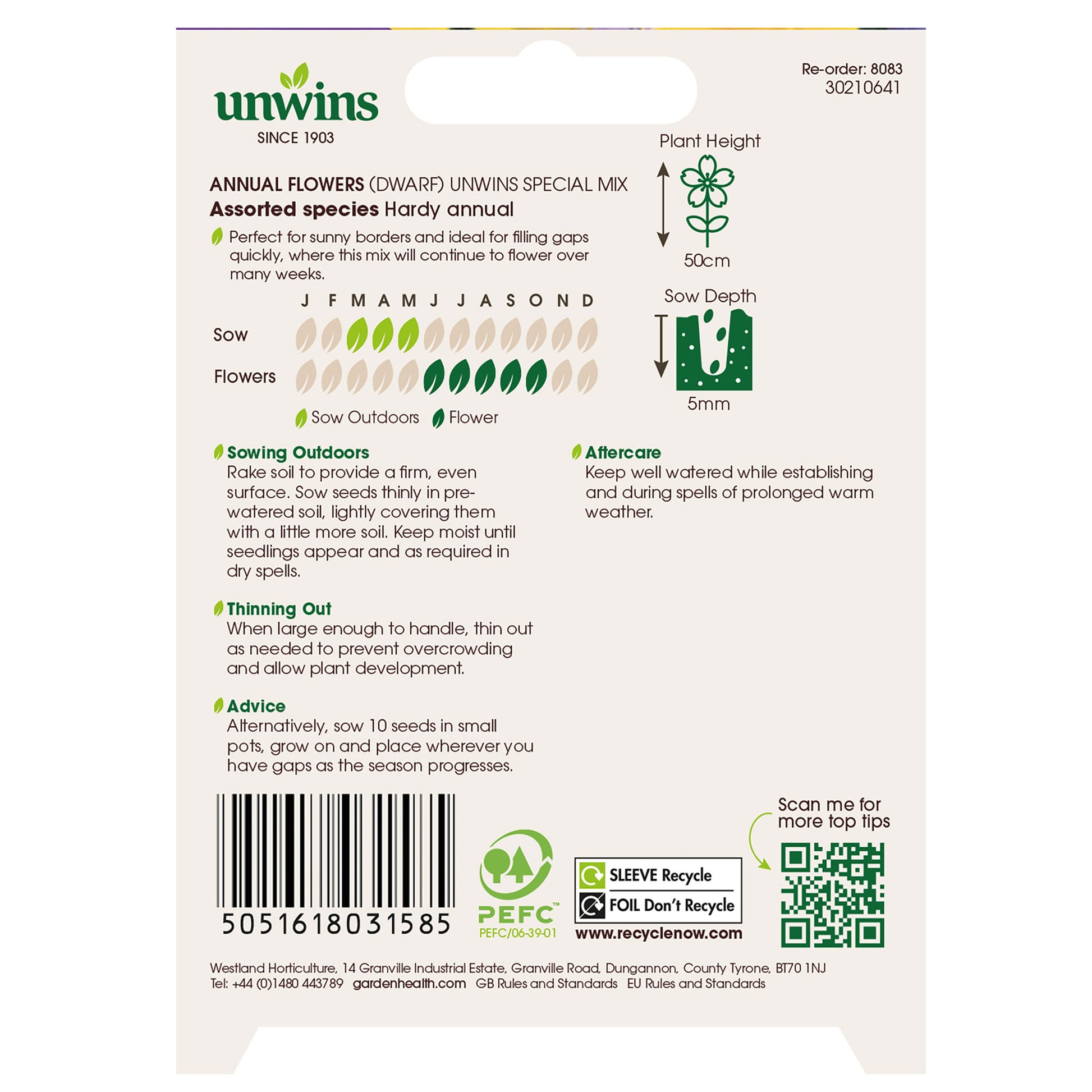 Unwins Easy Annuals Seed Bundle for Beginners