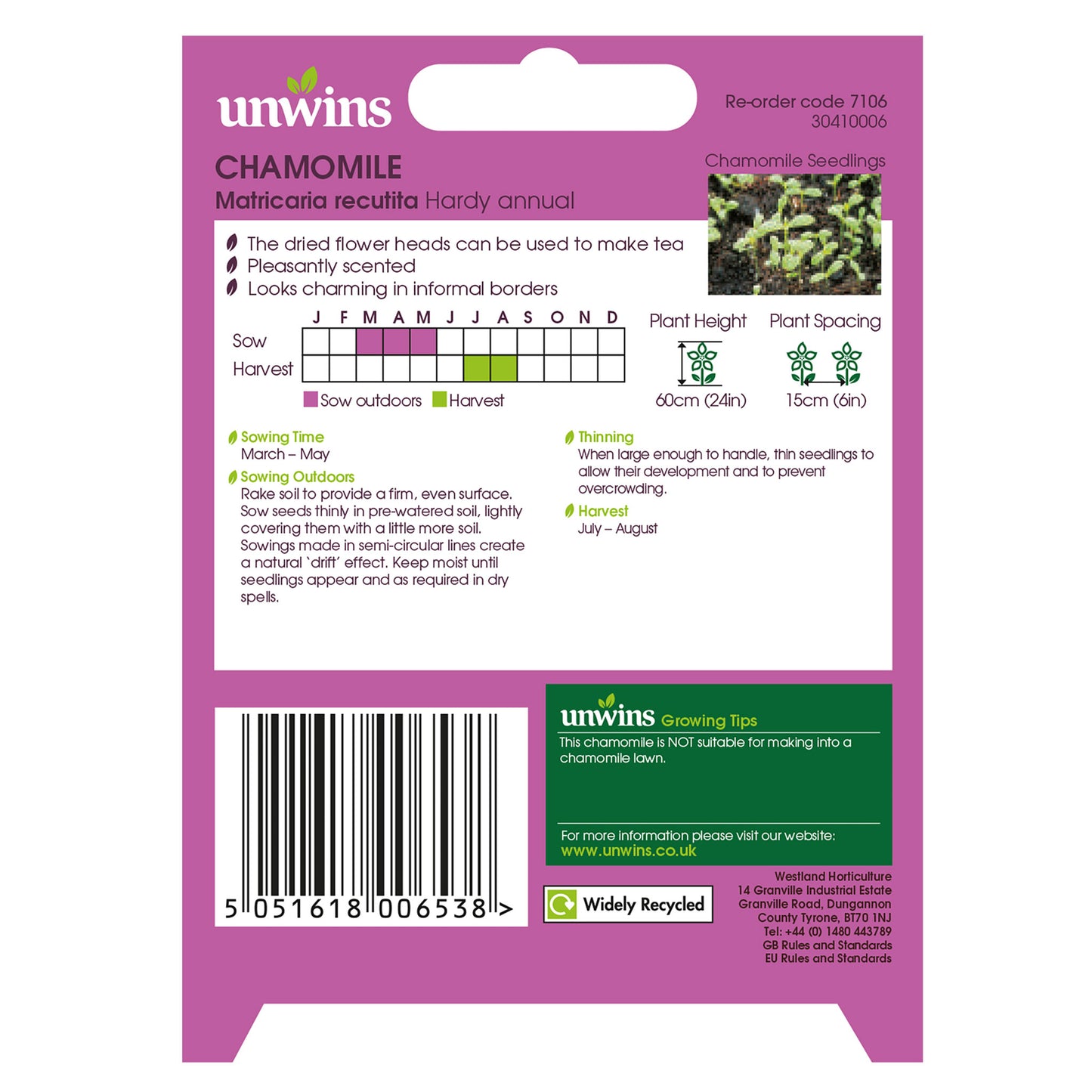 Unwins Herbal Tea Seed Bundle