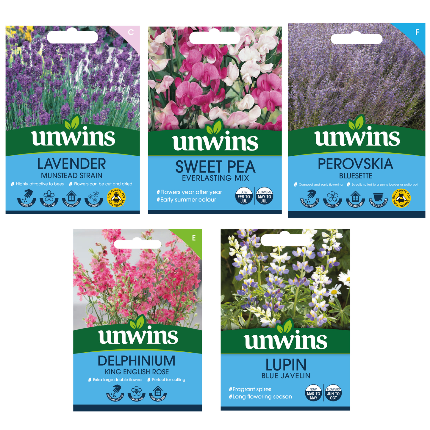 Unwins Perennial Flowers Seed Bundle